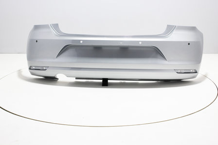 Achterbumper +PDC +Uitlaatgat Volkswagen Polo 6C REFLEXSILVE