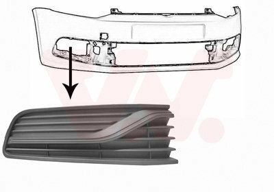 LUCHTGRILLE ONDER R. VW POLO 14+