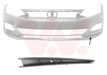 LUCHTGRILLE ONDER L. VW POLO 17+